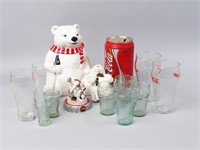 Coca-Cola Bear Cookie Jar, Bank, Glasses & More