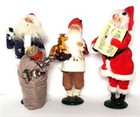 Byers Choice Santas Lot of 3