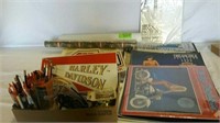 Harley-Davidson gift wrap, posters,& misc.