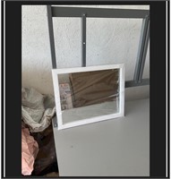 16x20in white rectangular hanging mirror