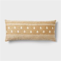 Woven Tree Pillow Camel/Cream - Threshold