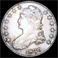 1830 Capped Bust Half Dollar NEARLY UNC