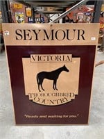 Enamel Seymour Victoria Thoroughbred Country Sign