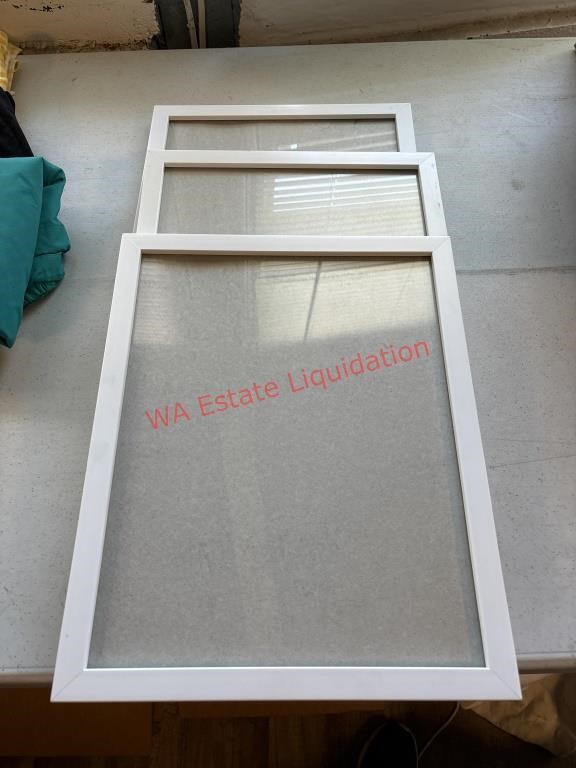 3 White Picture Frames (back house)