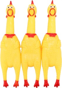 Screaming Chicken Dog Toys  3 Pack