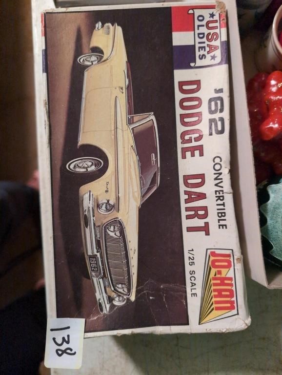 Vintage  1962 Dodge Dart convertible model car in