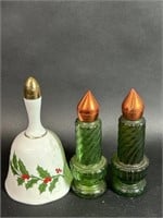 Avon Christmas Candle Moonwind Cologne & Bell