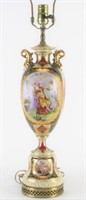 German Porcelain Vase, Table Lamp