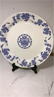 Italy plate blue on stand