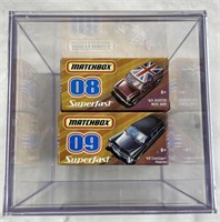 Matchbox Cars, ‘65 Mini & ‘63 Cadillac, NIB Plus