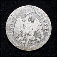 1876-Mo Mexico 10 Centavos - Silver