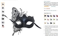 Mysterious Venetian Butterfly Lady Masquerade