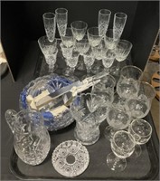 Nice Champagne Flutes, Wine Glasses,Pressed Glass.