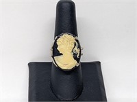 .925 Sterling Silver Cameo Ring