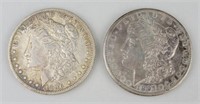 1896-O & 1897-S 90% Silver Morgan Dollars.