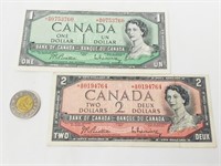 2 notes bancaire Canadienne -