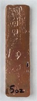 5 OUNCE .999 FINE COPPER BAR