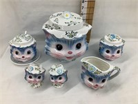 Lefton Miss Priss Kitty 9 Pc. Set