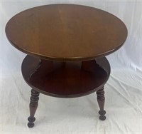 Antique Cherry Two Tier Accent Table by Columbia