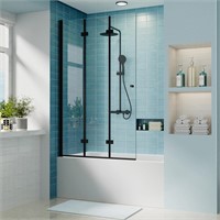 Bathtub Shower Doors 51 in. W x 59 in. H  1/4