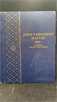 1964-1976 Kennedy Half Dollar Album w/ 14 Coins