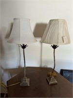 2- Brass Like Table Lamps