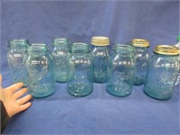 8 ball canning jars -blue