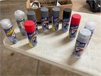 Plastic dip and primer. Mostly full cans.