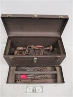 Vintage Kennedy K-20 Metal Toolbox w/ Old Tools