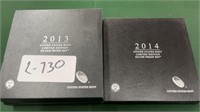 2013 & 2014 US Mint Ltd. Edition Silver Proof Set