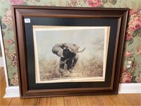 “Beware, African Bull Elephant” Signed by Guy