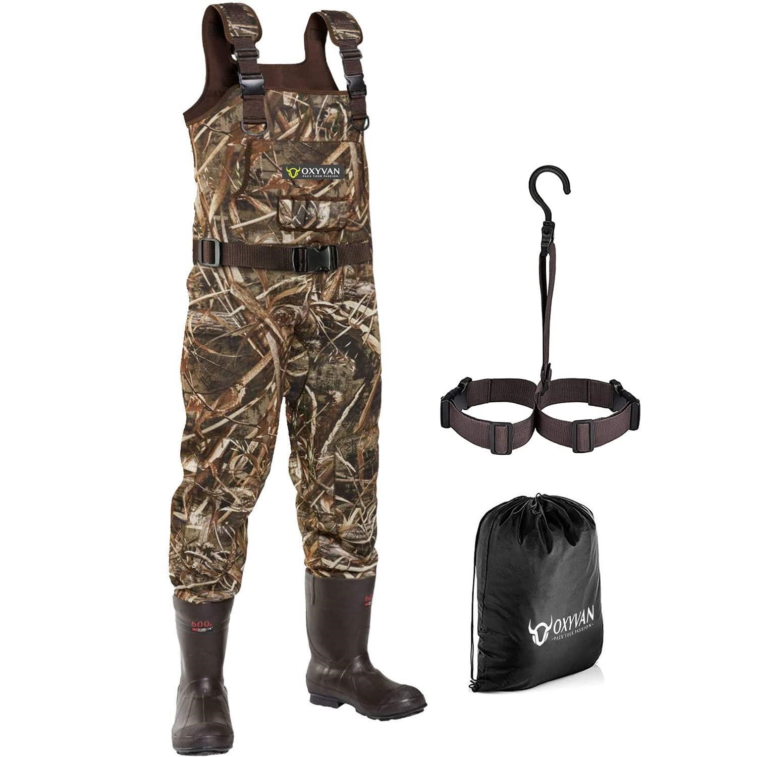 OXYVAN Duck Hunting Waders with 600G Rubber Boots