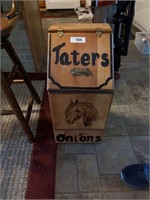 Wooden Tater & Onion Box