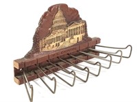 Capsco Wood US Capitol DC Belt / Tie Hanger