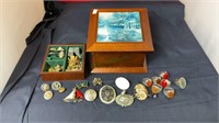 Jewelry - Thomas Kincaid jewelry box with rings,