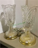Table lamps - glass vase style lamps with gold