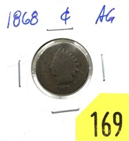 1868 Indian Head cent