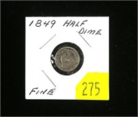 1849 U.S. half dime