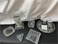 lots of 6 crystal decorative home goods