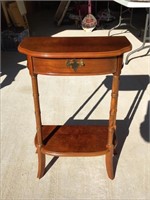 Solid Wood Hallway Table with Faux Drawer