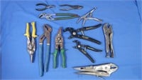 Adjustable Wrench, Vise Grip, Tin Snips, Cutters