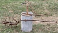 Early D B Smith wheelbarrow type sprayer