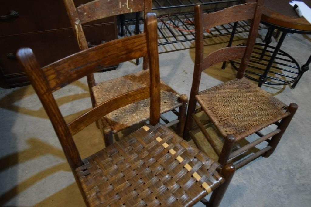 3 Flat Back Chairs