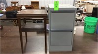 File cabinet, end table