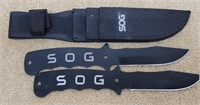 (2) SOG Fixed Blade Knives w/ Sheath