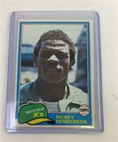 1981 Rickey Henderson Topps Baseball Card