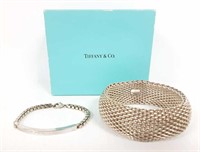 2 Tiffany & Co sterling silver bracelets