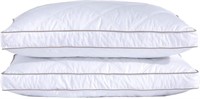 2 Pk Goose Feather Down Sleeping Queen Pillows