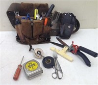 Leather Tool Belt w/ Tools Pictured