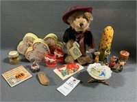 VTG Valentine Items, Boyds Bears Doll, Asian W